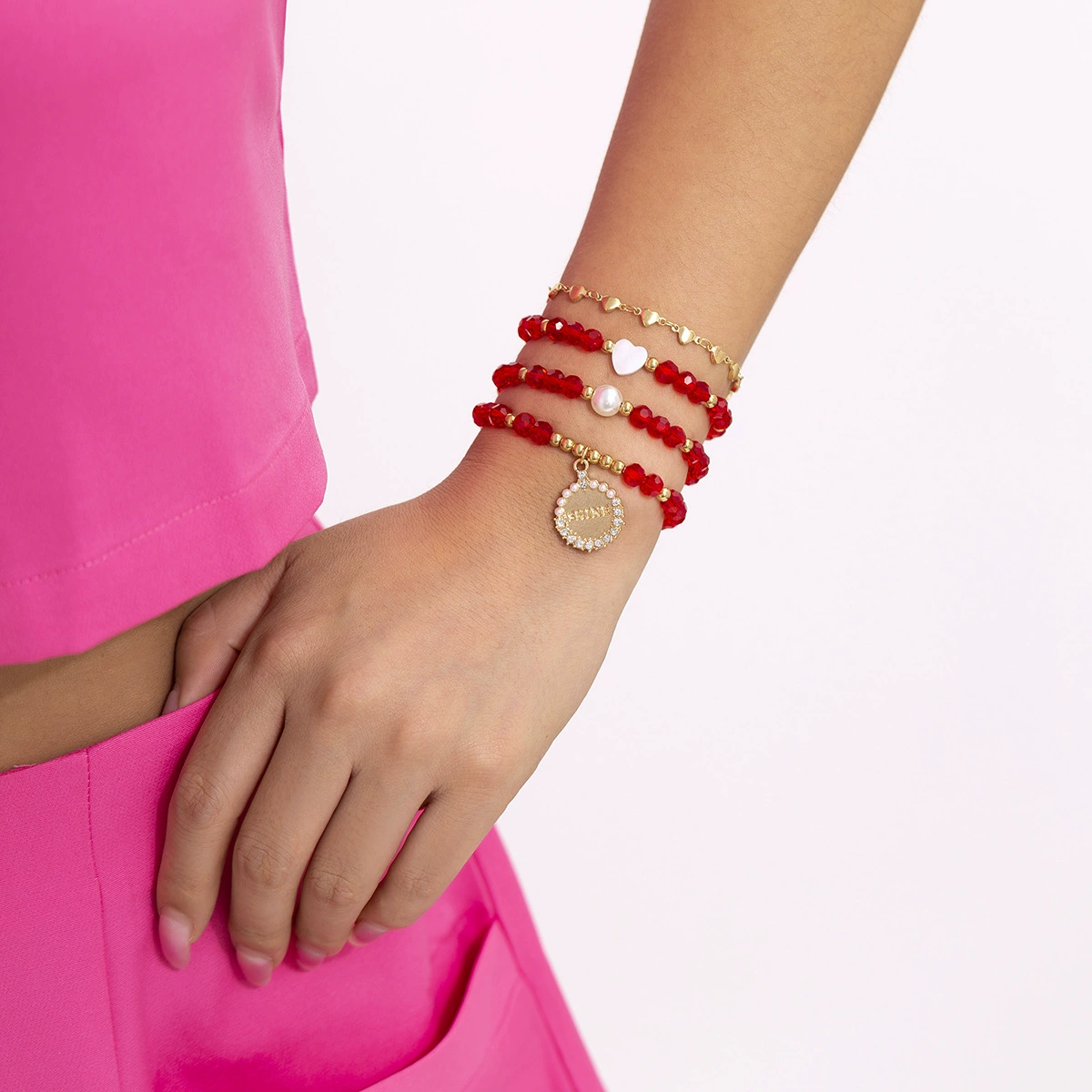 (Cross-border trading), ретро аксессуар, украшение с буквами в форме сердца, кристал bracelet, европейский стиль, микроростровка, простой и элегантный дизайн