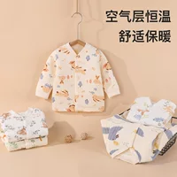 Новорожденный без костей теплая куртка детская хлопчатобумажная осенняя зимняя одежда хлопчатобумажная одежда для мужчин и женщин