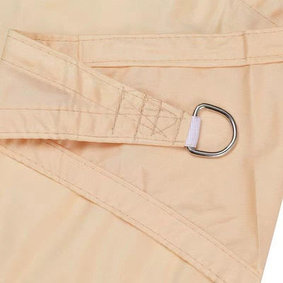【420D】Cross-Border Hot-Selling Outdoor Sunshade Sail, Waterproof Sunshade Sail, Triangular Sunshade Canopy (Avtomobil yan çətirləri) - beige-thickened-ribbon-triangle-222
