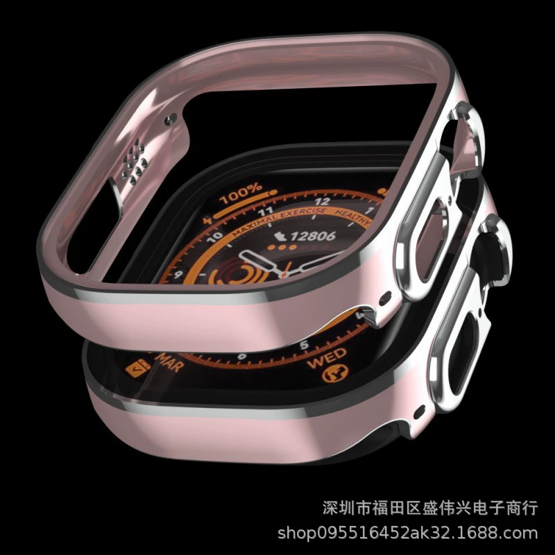Защитный чехол для iWatch7/8, защитный чехол Apple Watch Ultra, защитный двуцветный цельный чехол