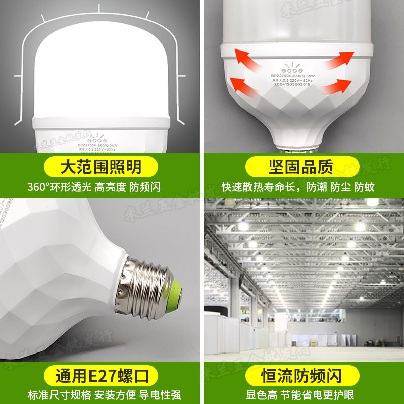 Lámpara LED de ahorro de energía auténtica nueva y bella pequeña bombilla de fantasma doméstico blanco e27 tornillo estroboscópico
