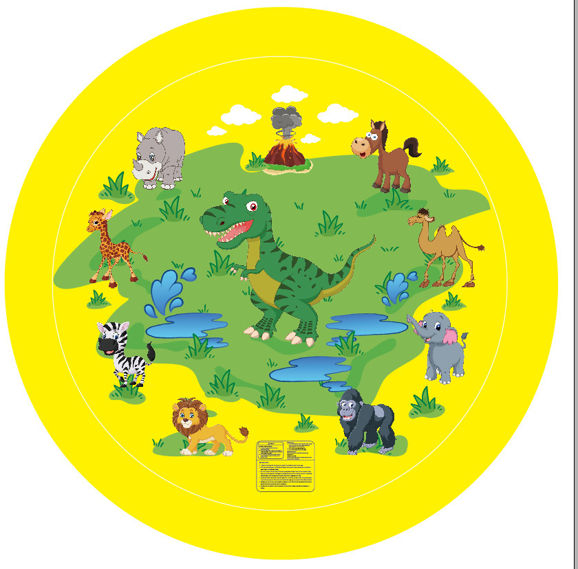 Transfronterizo en Stock juego de agua al aire libre para niños estera de rociado de agua estera de rociadores redondos inflables de PVC estera a prueba de salpicaduras al por mayor