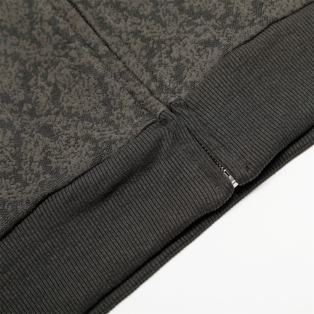 Felpa con cappuccio e cerniera, motivo a griglia di diamanti, stile americano, da uomo, primavera e autunno, versatile e alla moda_voghion.com