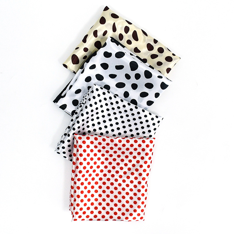 50 toallas cuadradas francesas retro punto de onda de color contraste de moda para proteger el cuello con patrón de cuello de seda de alta calidad bufandas