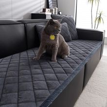 毛绒保暖冬季沙发垫现代简约办公室坐垫防滑老式真皮实木沙发垫子