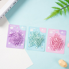 Macaron color small paper clip bagged wholesale document storage paper clip office plastic-coated paper clip