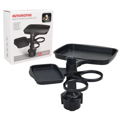 Factory Wholesale Car Mobile Phone Holder Tray Dinner Plate Multi-Functional Storage Dining Table Car Beverage Coffee Cup Holder (Car cup holder/beverage holder) - water-cup-tray-1