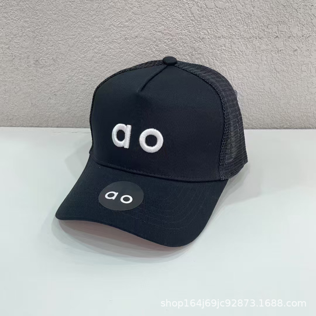 La nueva gorra de béisbol de malla alo bordado sombrero de techo rígido gorra de visera marca de moda sombrero de protección solar casual transpirable