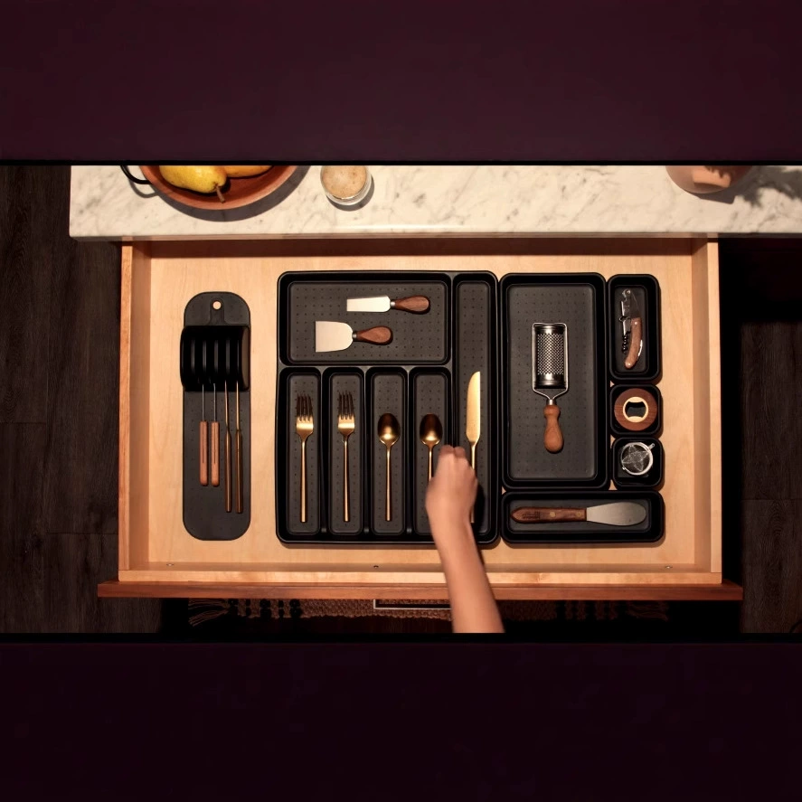 Household kitchen simple tool storage 5-slot 11-slot soft rubber knife holder Knife Rest knife holder pad knife holder integrated