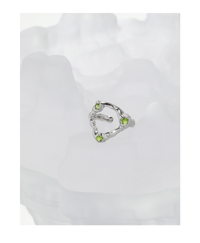 Fashion Geometric Sterling Silver Plating Zircon Open Ring