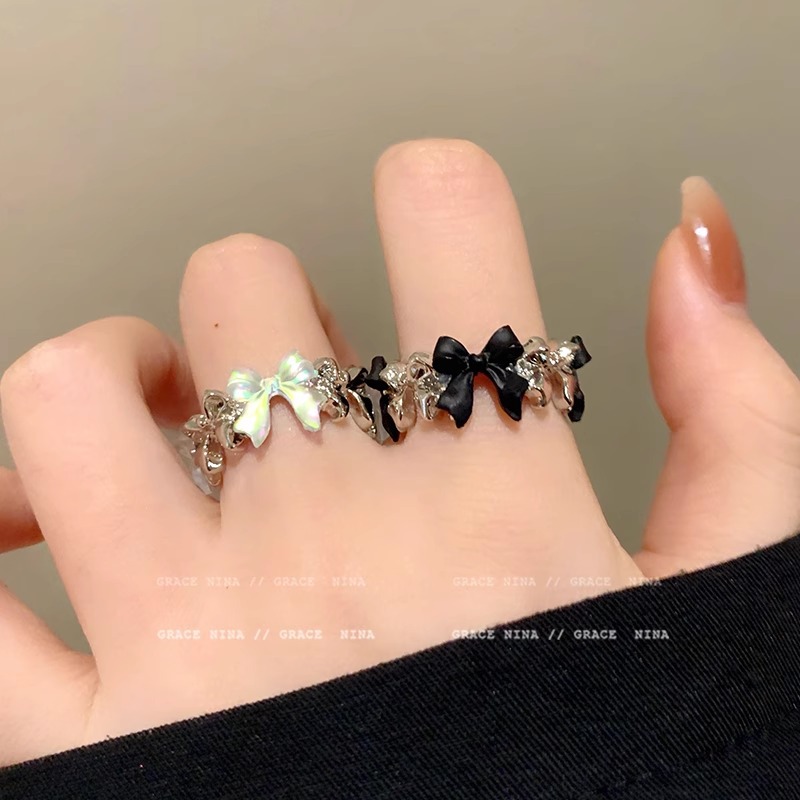 Cute sophisticated design universal ring with bow