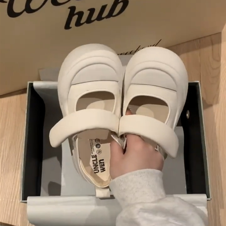 Velcro Shallow White Shoes 2025 Summer New Korean Style Breathable Single Shoes Women's Shoes Soft Sole Versatile Sneakers in Stock Velcro Shallow White Shoes 2025 Summer New Korean Style Breathable Single Shoes Women's Shoes Soft Sole Versatile Sneakers in Stock