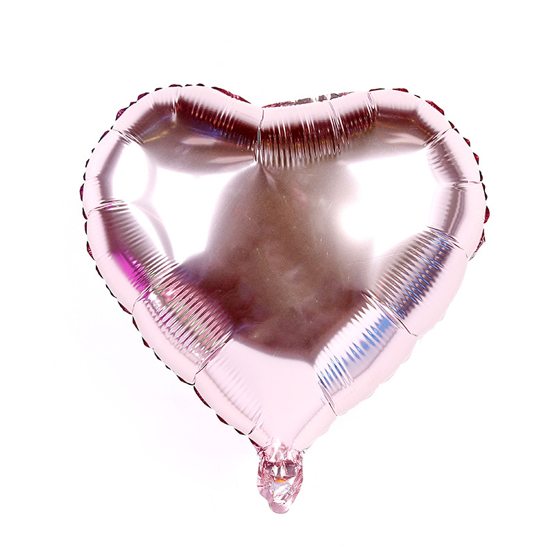 Globo de aluminio en forma de corazón de 18 pulgadas decoración de cumpleaños propuesta de boda confesión decoración melocotón corazón globo de papel de aluminio