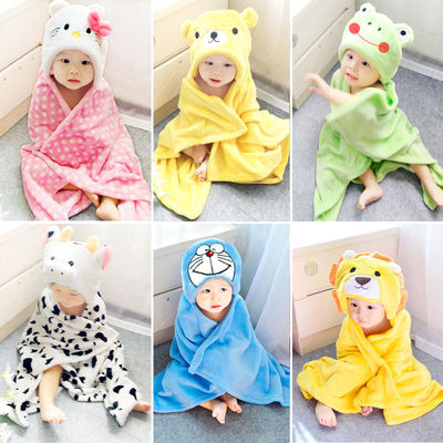 baby Bath towel children cloak Cap Gauze water uptake newborn baby Bathrobe Bath towel