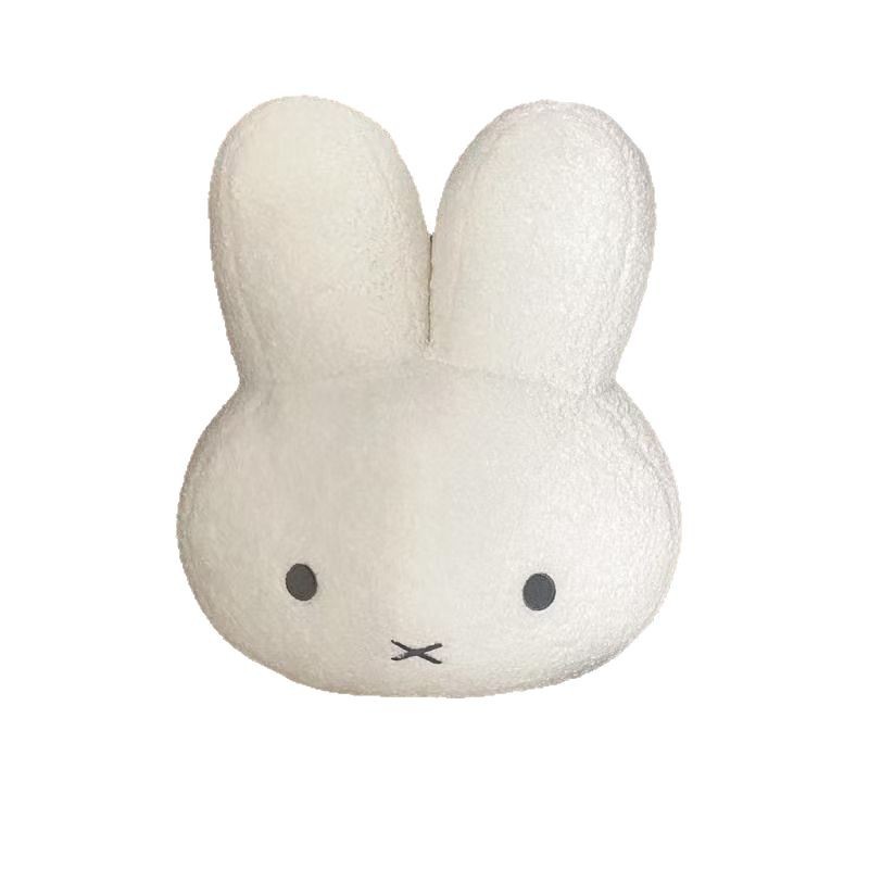 Bonita muñeca de peluche de conejo blanco abeja muñeca cabeza de conejo almohada muñeca cama sofá novia regalo
