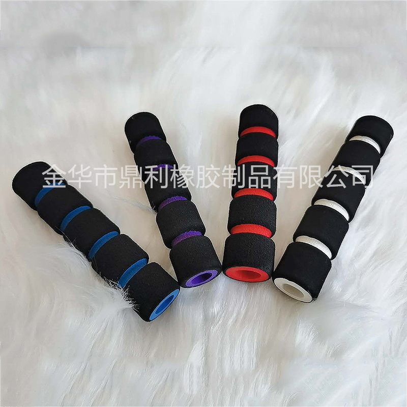 供应橡胶发泡手柄套 双色手把海绵把手管套高弹柔软发泡护套批发