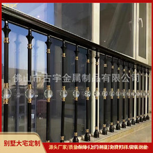 黑配金楼梯扶手欧式铜艺楼梯立柱 复古水晶栏杆支柱