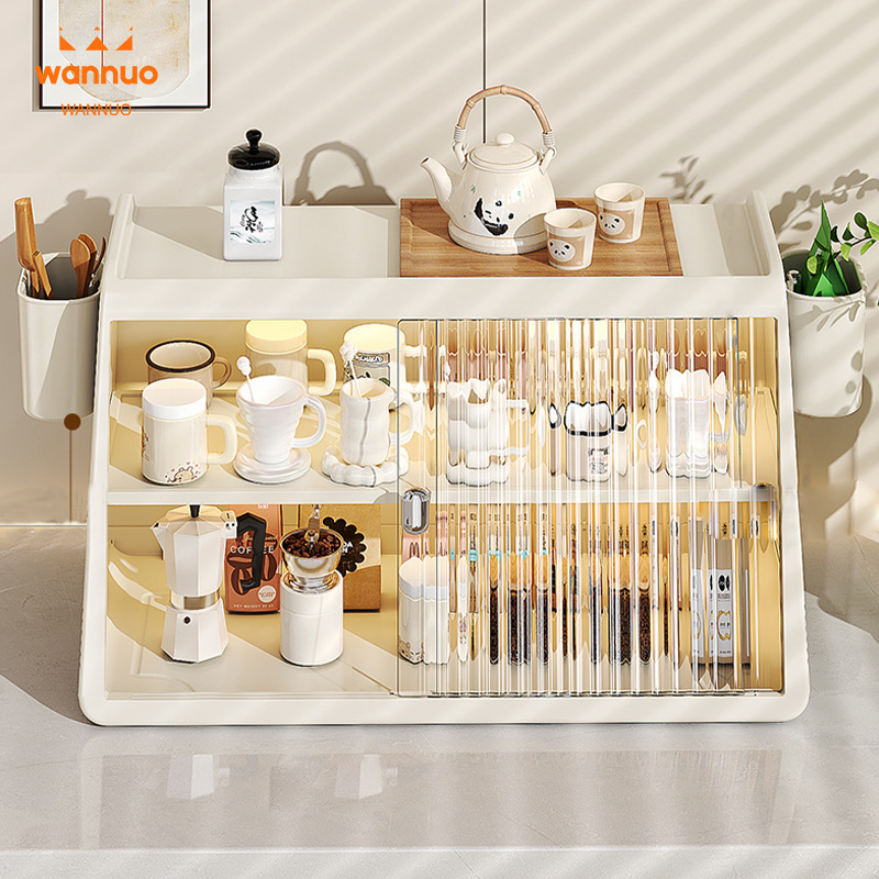 Taza de agua Taza de almacenamiento de estante de café Taza de té Estante de almacenamiento de alto nivel de sensación de lujo ligero almacenamiento de artefactos de taza