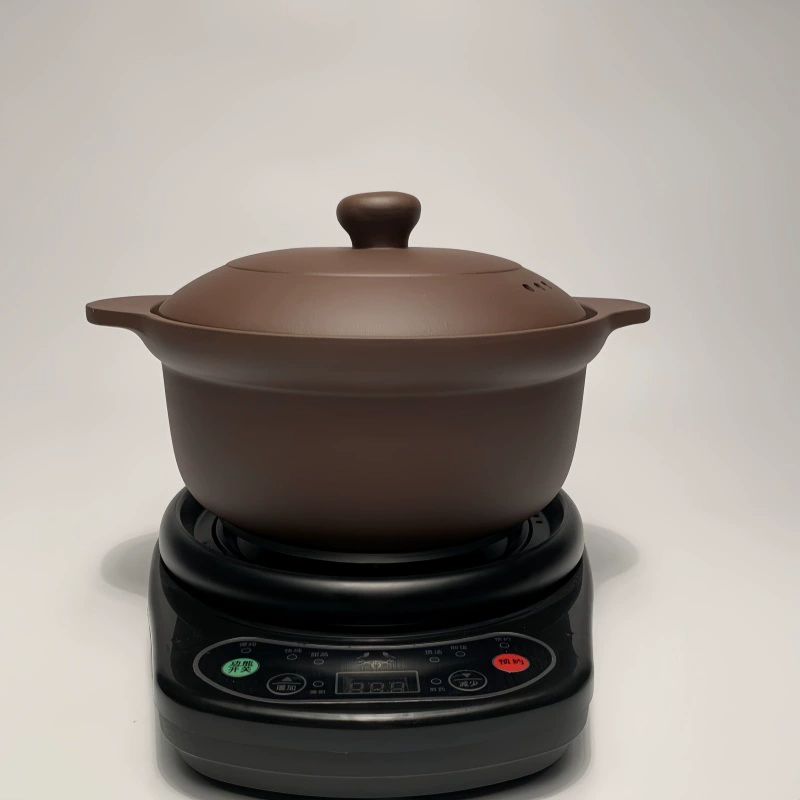 ЙиXing фиолетовая кастрюля - тушеное мясо и суп, газовая плита, беск coatingless здоровая кастрюля, яркое пламя, высокая термостойкость бытовая кастрюля