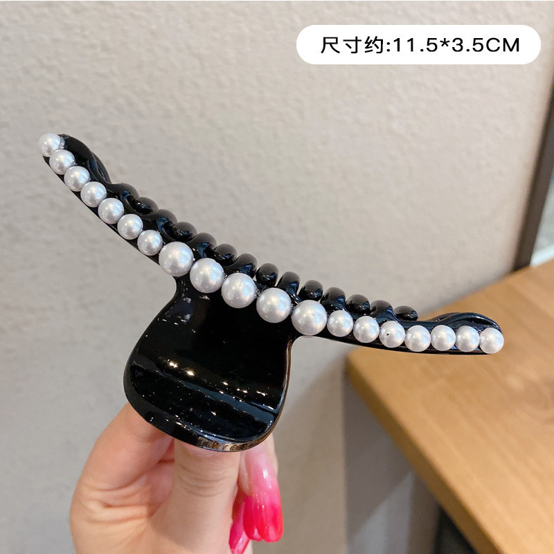 Pinza de cabello metálica coreana de alta sujeción con diseño retro