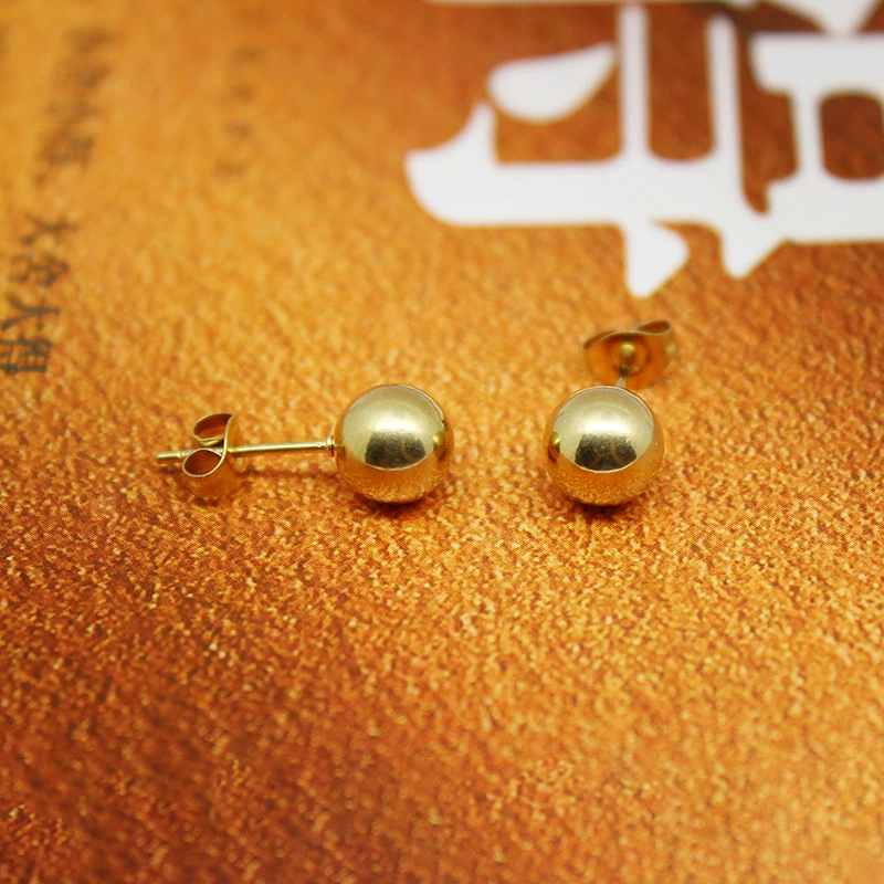 Beads stainless steel, universal earrings, piercing, wholesale, simple and elegant design