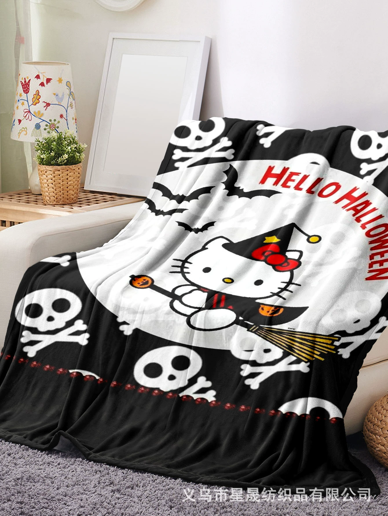 (Граница торговли), санрио, hello kitty, фланелевая стеганая простыня, хэллоуин
