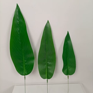 商贸仿真单支美人蕉叶假树叶绿植工程装饰人造叶子摄影道具假绿叶