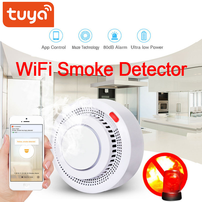 wifi スマート煙探知機 tuya Tuya アプリ煙センサー煙探知機警報|undefined
