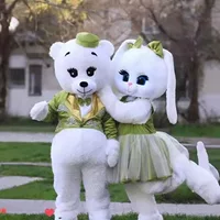 Зарубежный заяц-медведь мультяшный кукольный костюм Тедди сеть красный медведь кукольный костюм cos капюшон