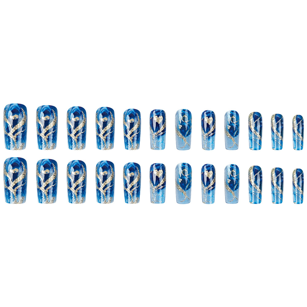 Chicas calientes, brillo, amor, uñas, uñas, uñas, uñas, uñas, productos terminados, venta caliente transfronteriza, 24 piezas, uñas portátiles