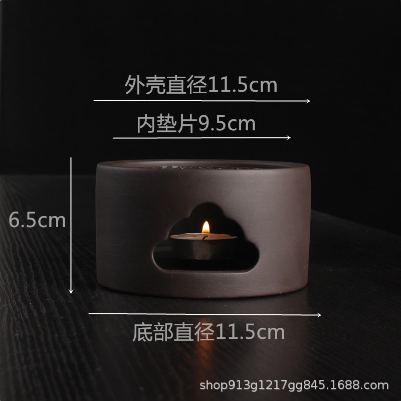 Vela de estilo japonés tetera calentador de té base tetera doméstica calefacción calentador de té Kung Fu ceremonia del té cero con calentador de té caliente