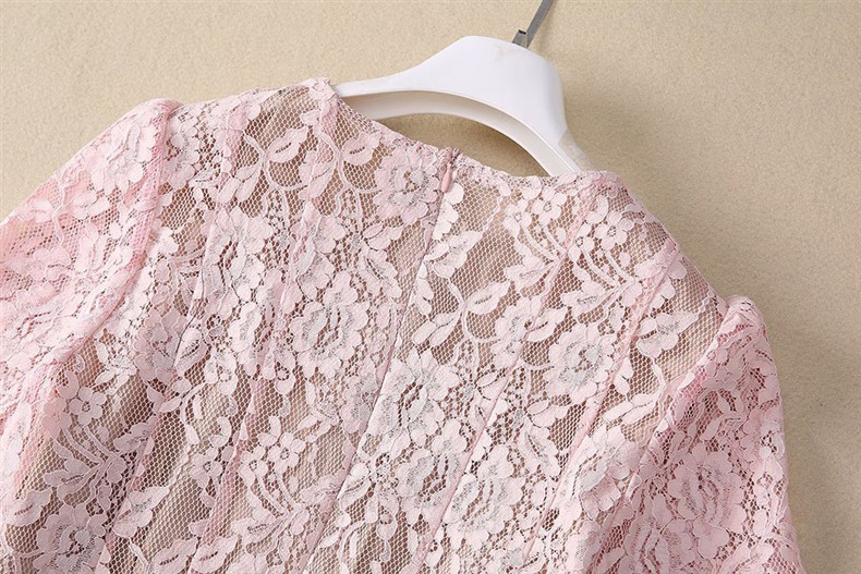 1201-01蕾丝订珠裙面料骨线蕾丝S码肩宽34胸围86腰围