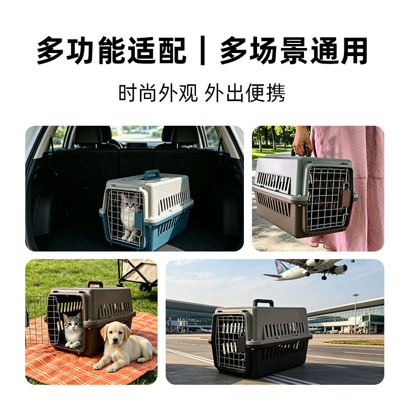 Caja de transporte de transporte de mascotas personalizada, caja de transporte de perros pequeños y medianos conveniente para transportar fuera