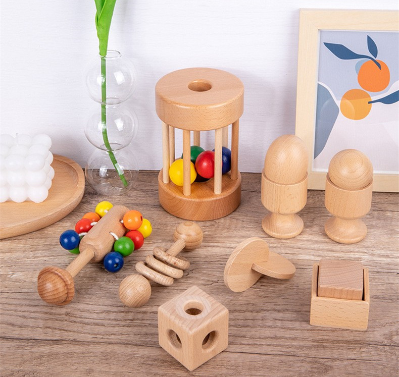 Colorful teething rattle