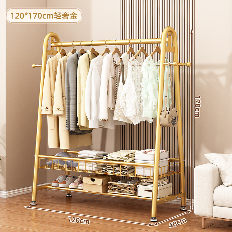 라이트 럭셔리 골드 - 길이 120*높이 170丨 업그레이드된 이중 수납망바구니 [굵은 22관]