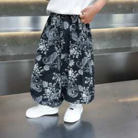 男童夏季薄款防蚊裤2026新款痞帅小童宝宝夏天长裤儿童宽松裤子潮