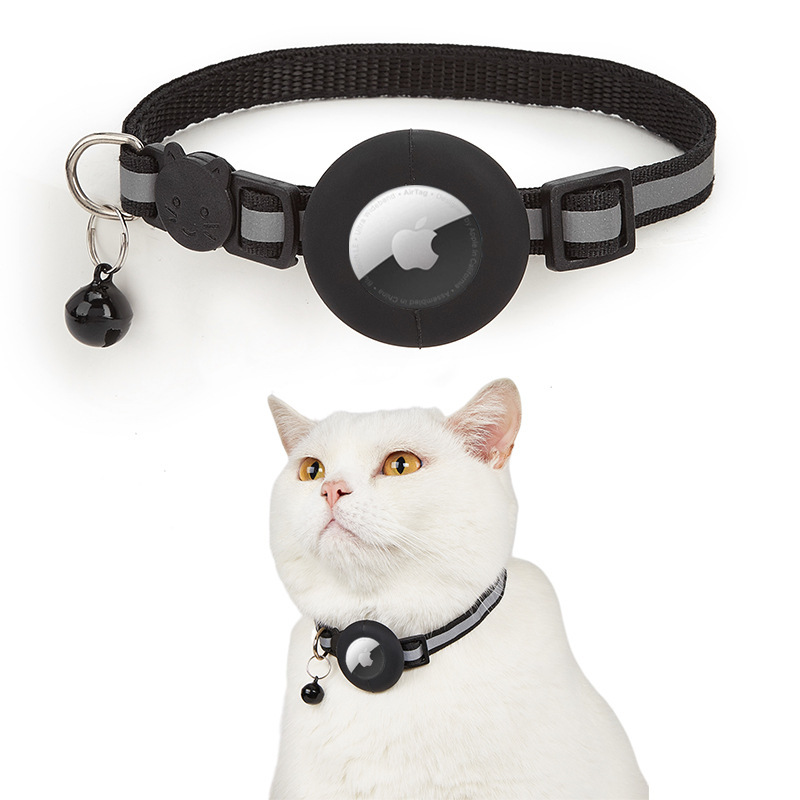Airtag dispositivo anti-pérdida, funda cuero, collar posicionamiento mascotas,