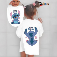 跨境潮牌印花短袖t恤儿童史迪仔夏季新款中大童休闲体恤衫一件代