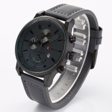 Watches Men&#39;s Leather Clock Date Quartz WatchԼֱ