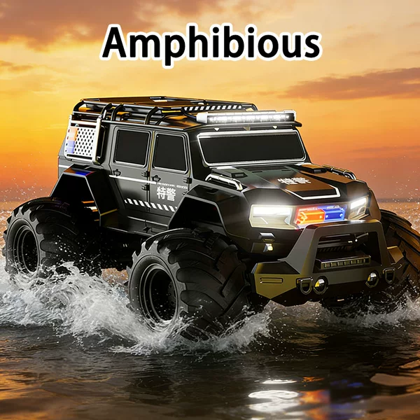 Remote Control Car Rc Amphibious Off-Road Vehicle Jeep Children's Toy Large Waterproof Cross-Border Amazon Remote Control Boat