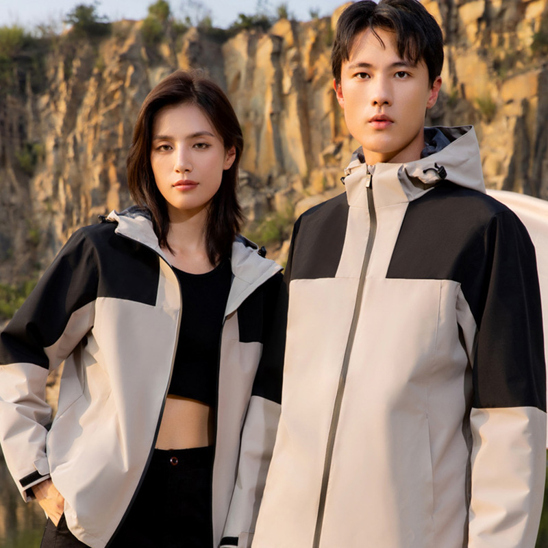 Equipo de hombres negro ropa de trabajo a prueba de viento impermeable al aire libre chaqueta antiestática Temperatura de bloqueo resistente al desgaste elástico