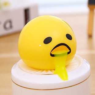 Vomiting Egg Yolk Squishy Milk Custard Bun Internet Celebrity Popular Stress Relief Toy Creative Stress Relief Lazy Egg Wholesale