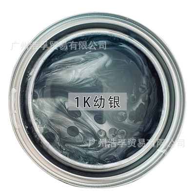 Automotive Paint Metallic Paint 1K Silver Powder Paint Color Masterbatch Medium Silver Coarse Silver Flash Silver Silver Metallic Anti-Rust Paint for Spraying (Avtomobil boyası) - 1k-young-silver1lcanliquid-paint
