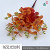 16-fork silk screen eucalyptus 7-branch eucalyptus engineering flower arrangement decorative silk flower home decoration money leaf