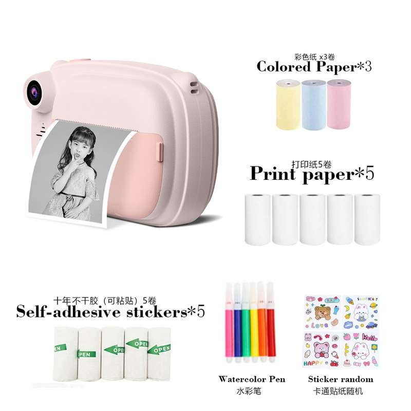 Cross-Border New Product S105 Instant Camera Children's Cartoon Camera Kids Photo Printing Camera Mini Instant Camera
