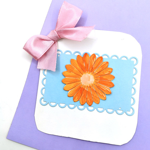 Scrapbooking DIY cutting die, carbon steel die, floral die template a single chrysanthemum flower