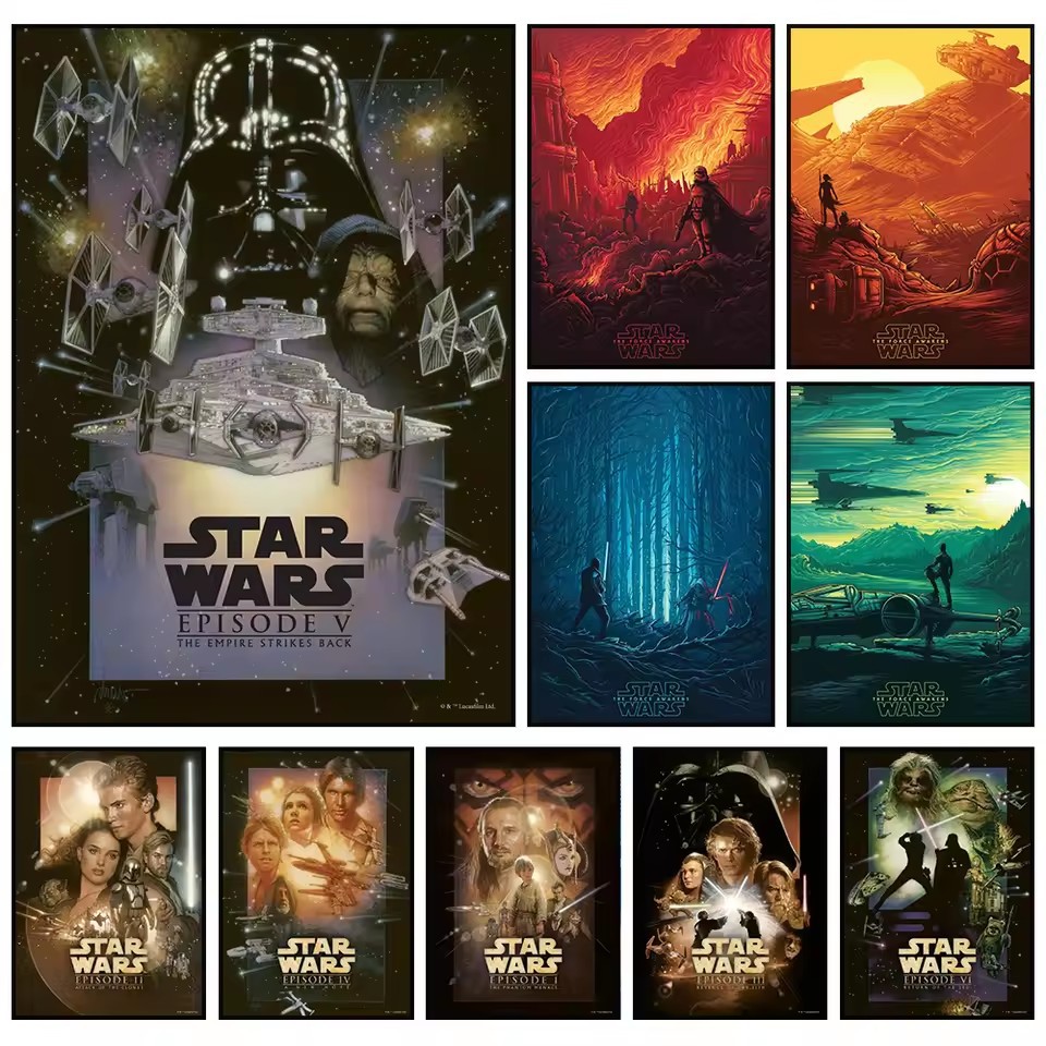 Star Wars lienzo pintura decorativa película arte mural cartel decoración de la pared del hogar moderno regalo