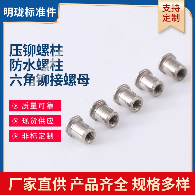 Уплотнительная гайка из нержавеющей стали 304, колонна BS-M3M4M5M6M8, для глухих отверстий, с функцией заклепки под давлением, водонепроницаемая