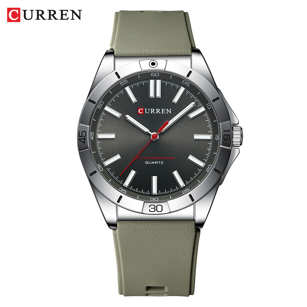 Curren Carian 8449 reloj deportivo para hombre cinta reloj de cuarzo de esfera grande Reloj transfronterizo