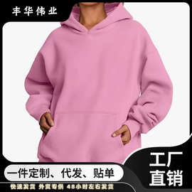 新男士休闲卫衣女士卫衣春秋季套头衫时尚黑色多色运动衫上